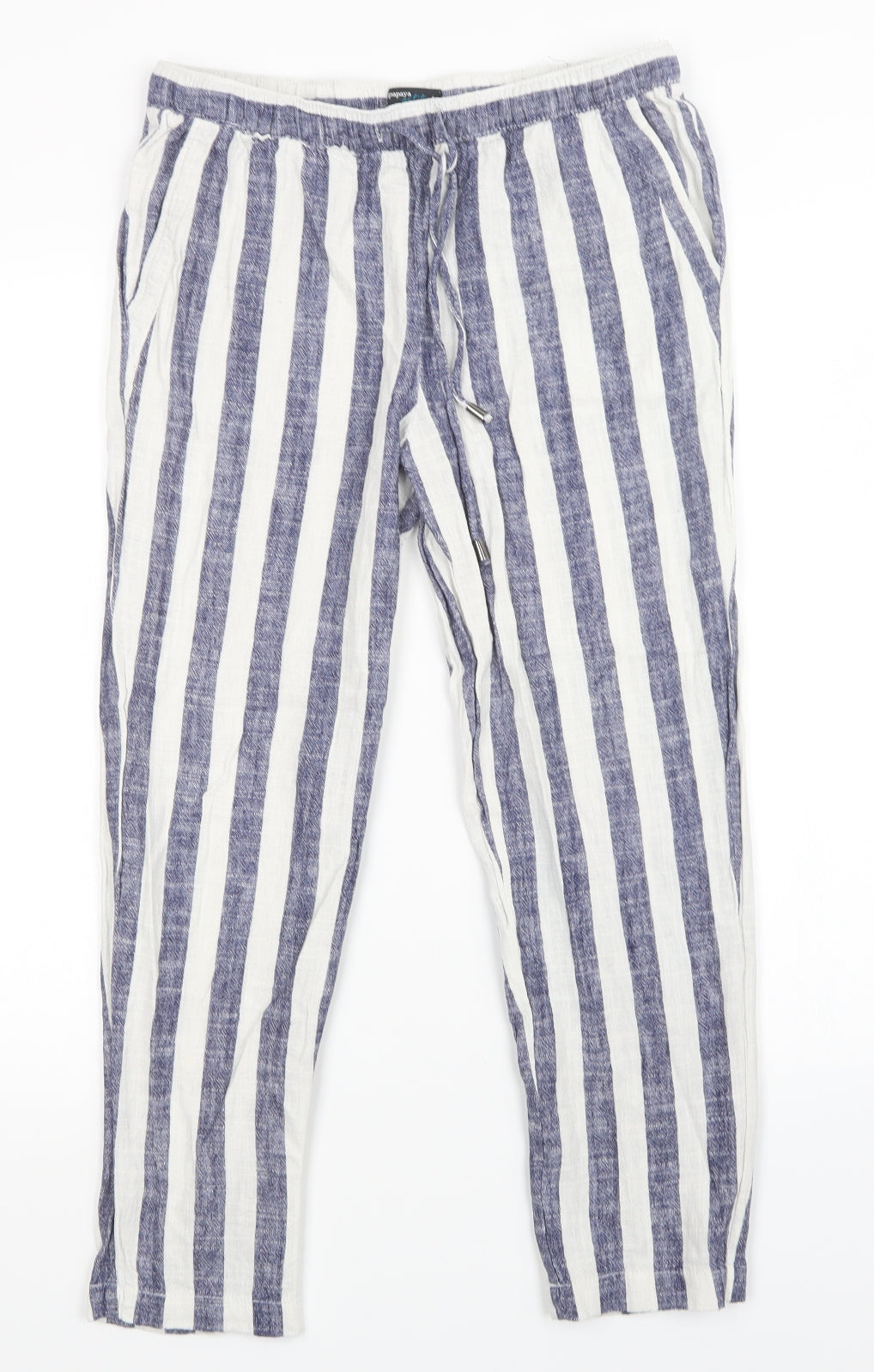 Papaya Womens Multicoloured Striped  Trousers  Size 8 L26 in