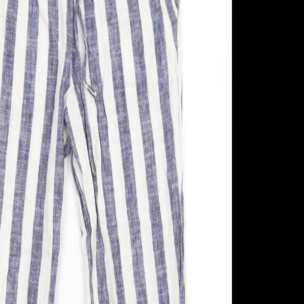 Papaya Womens Multicoloured Striped  Trousers  Size 8 L26 in