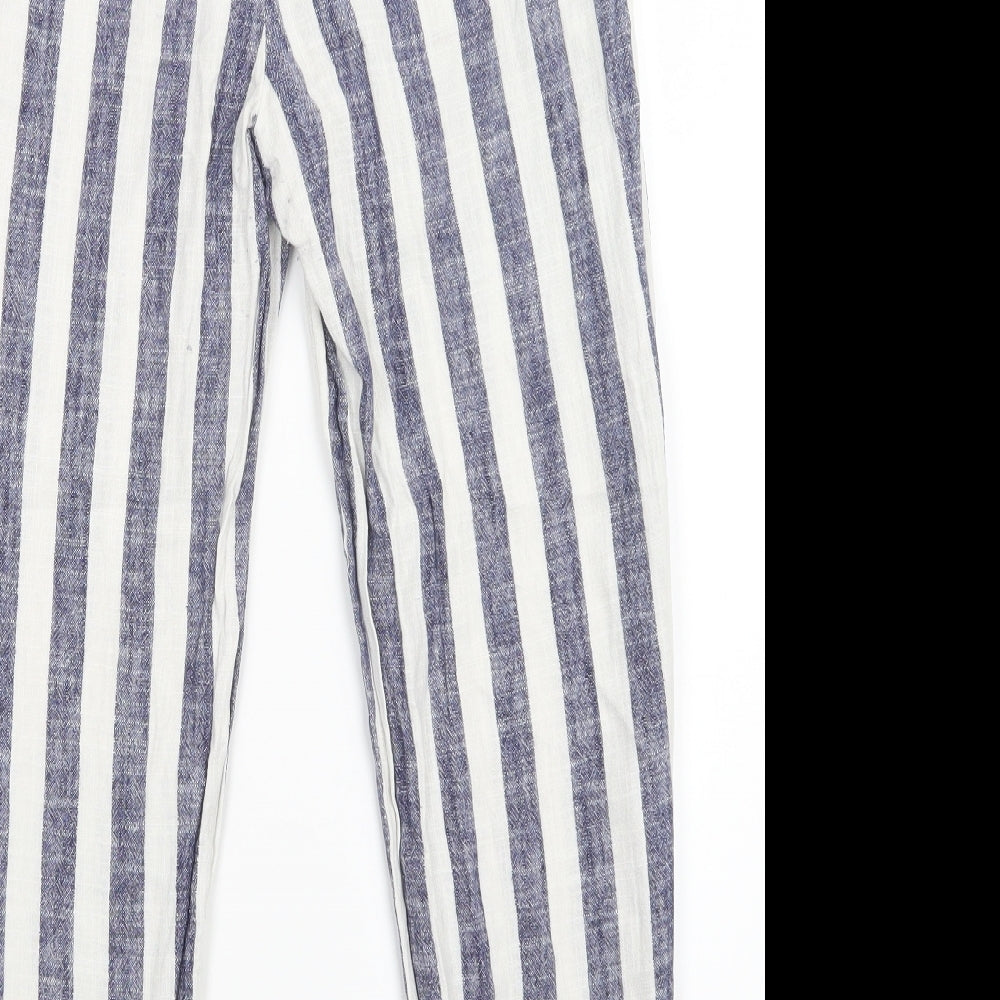 Papaya Womens Multicoloured Striped  Trousers  Size 8 L26 in