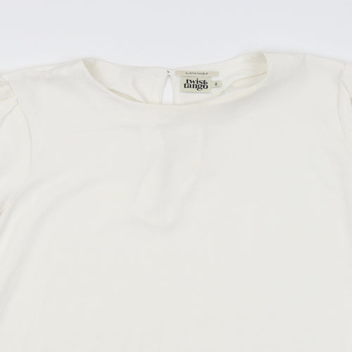 Twist Tango Womens White   Basic Blouse Size 12