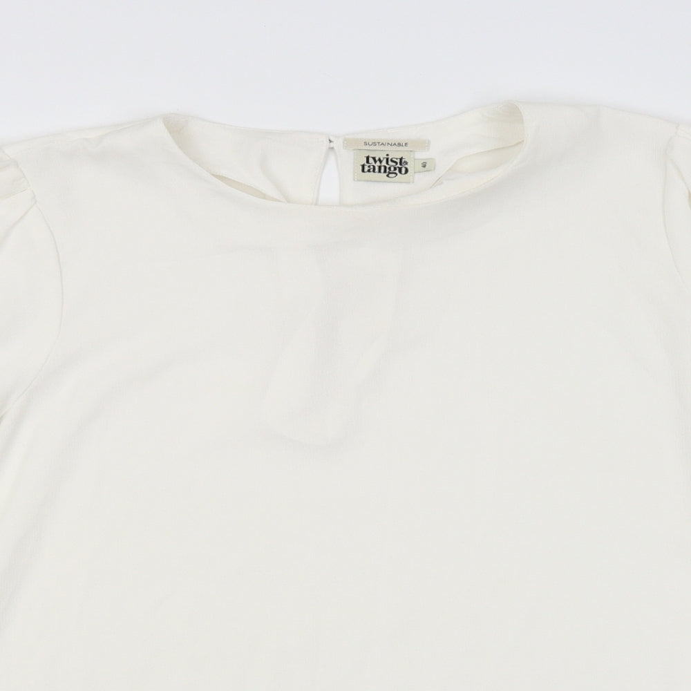 Twist Tango Womens White   Basic Blouse Size 12