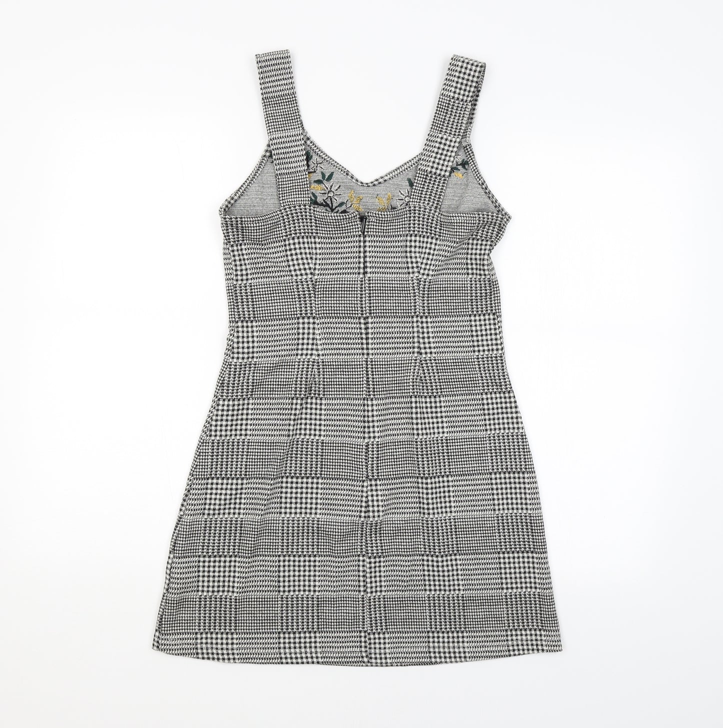 Topshop Womens Multicoloured Check  Pinafore/Dungaree Dress  Size 10
