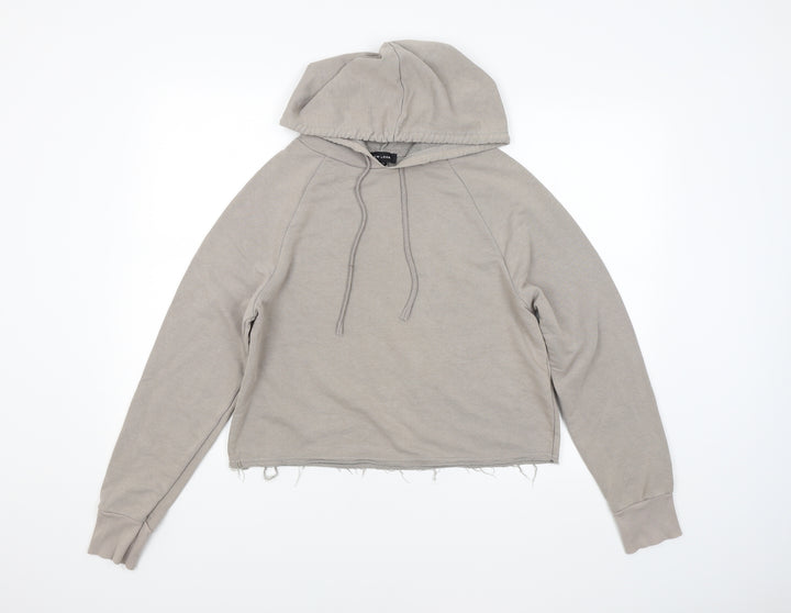 New Look Womens Grey Pullover Hoodie Size 12