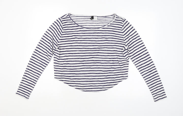 H&M Womens Multicoloured Striped  Pullover Jumper Size M