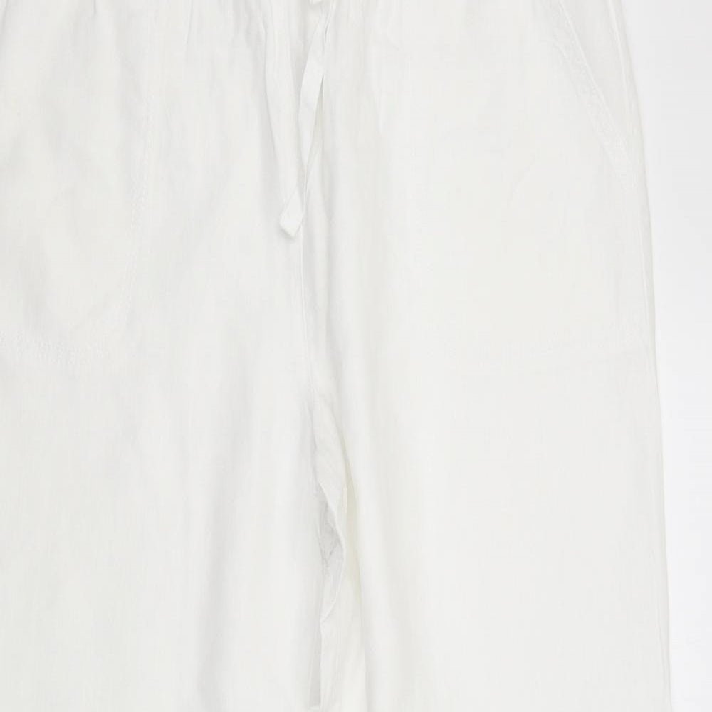 M&S Womens White   Bloomer Trousers  L32 in