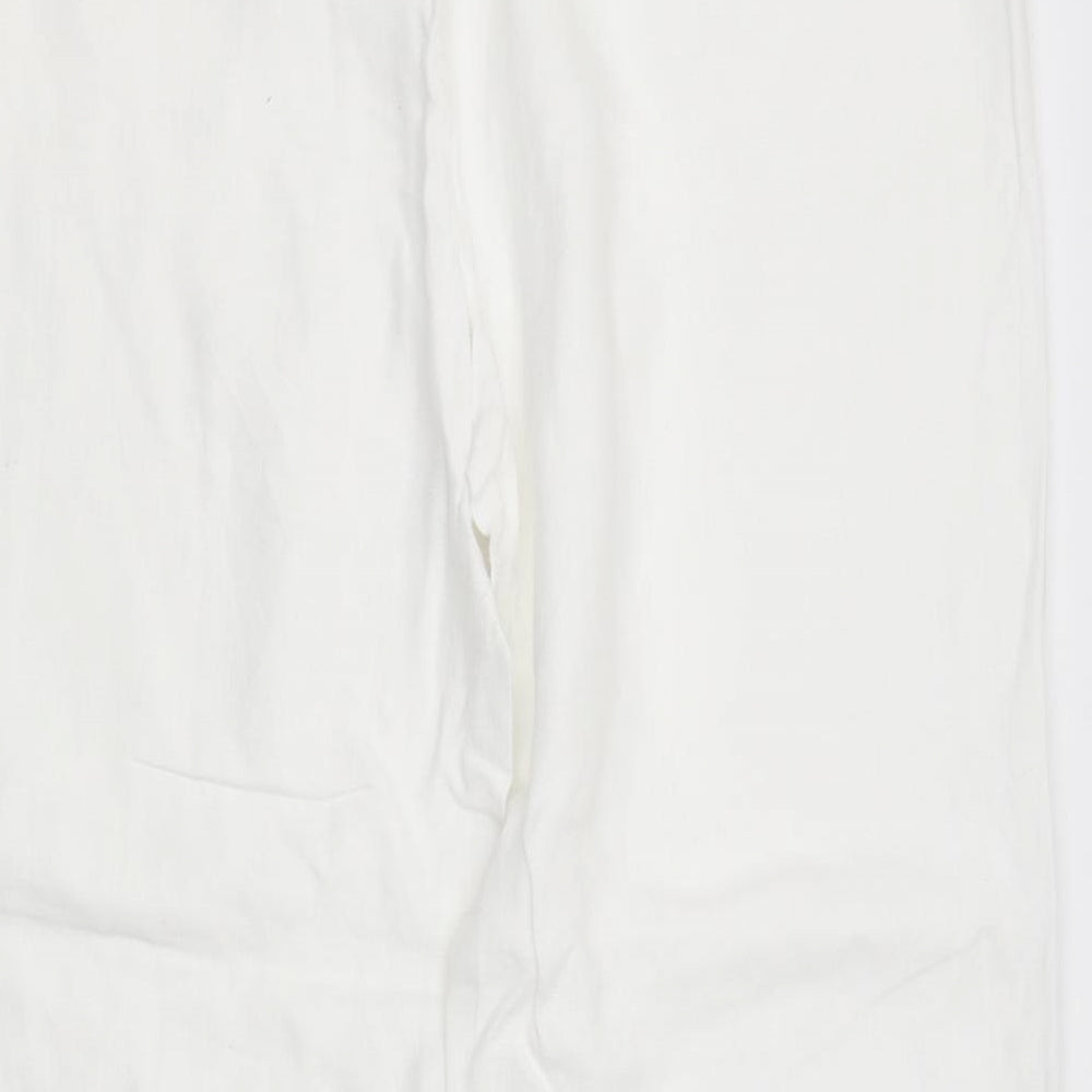 M&S Womens White   Bloomer Trousers  L32 in