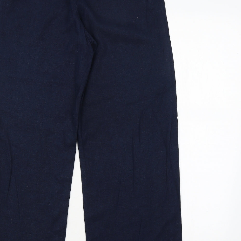 M&S Womens Blue   Bloomer Trousers Size 12 L30 in