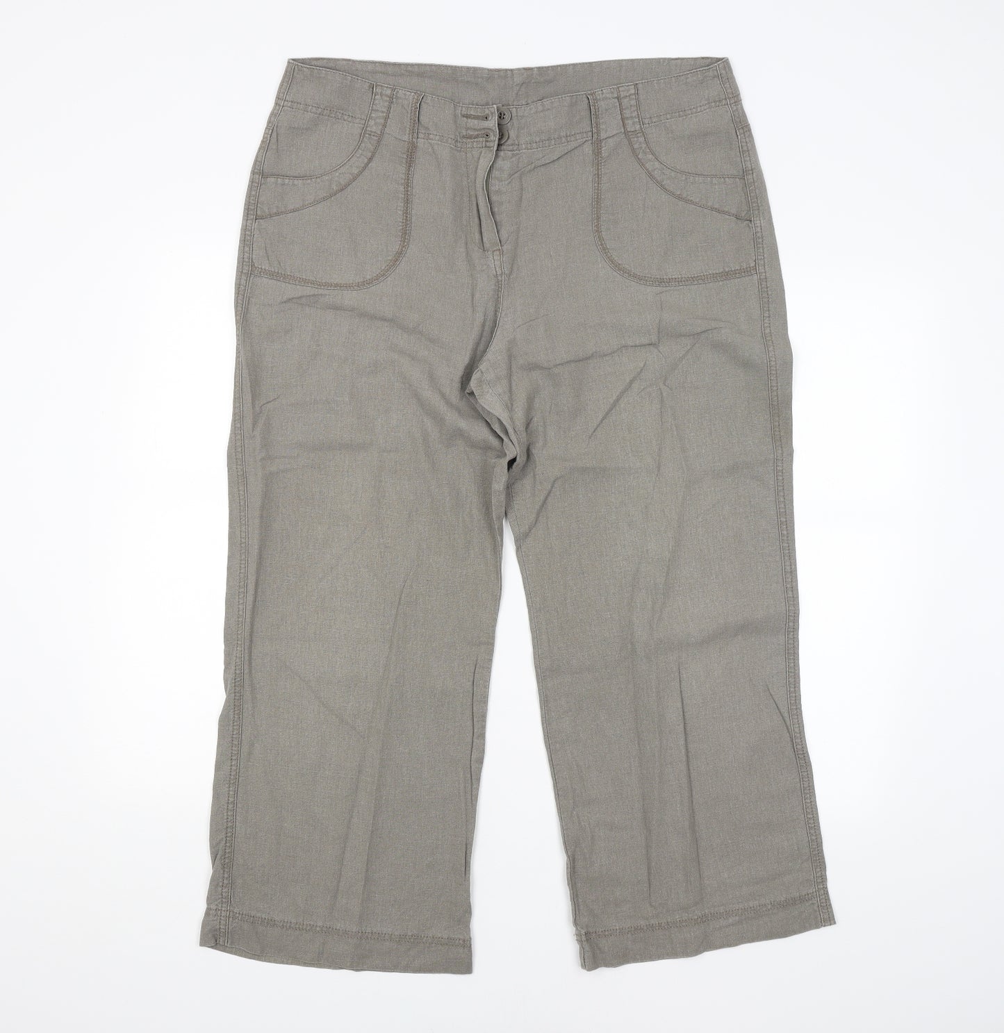 M&S Womens Grey   Trousers  Size 16 L27 in