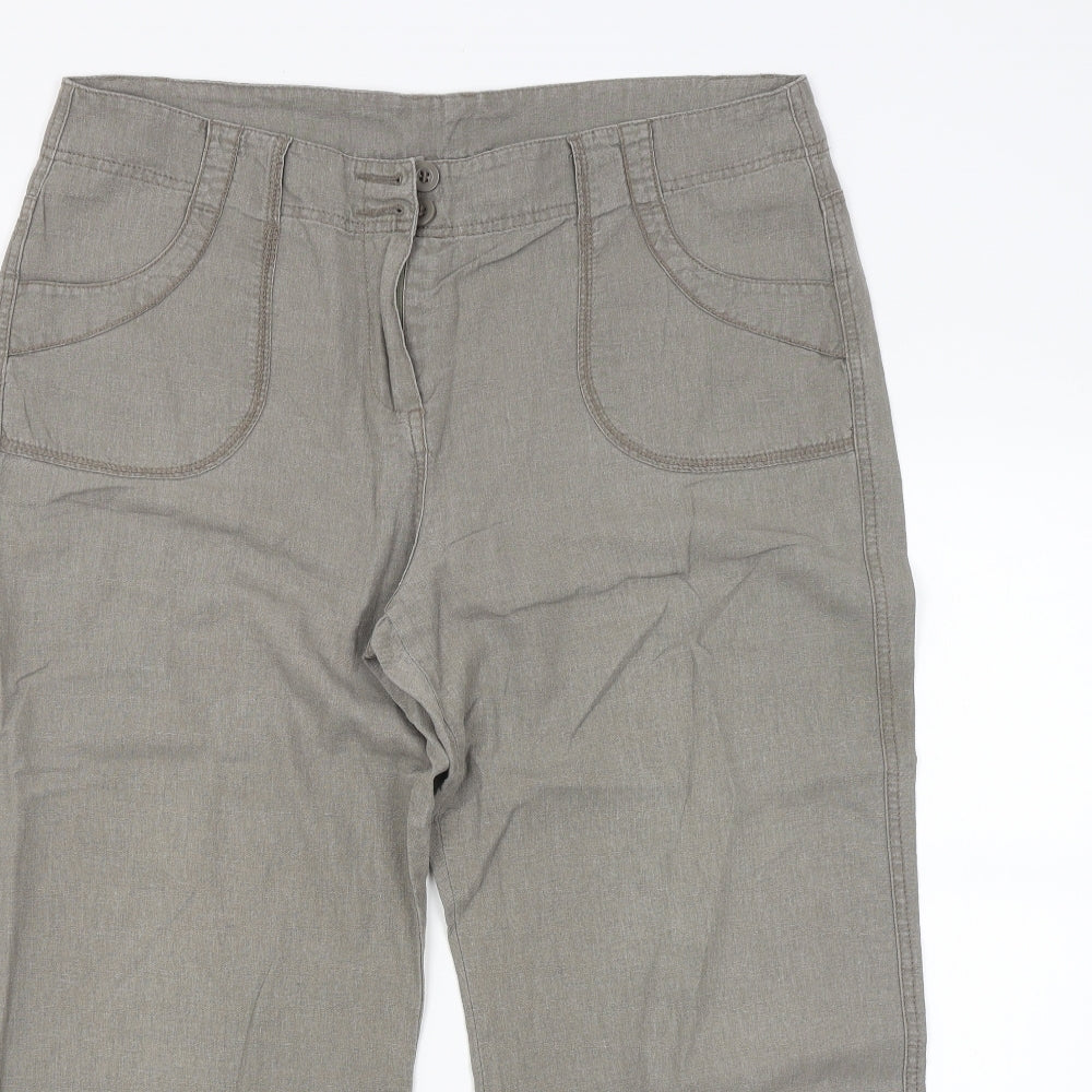 M&S Womens Grey   Trousers  Size 16 L27 in