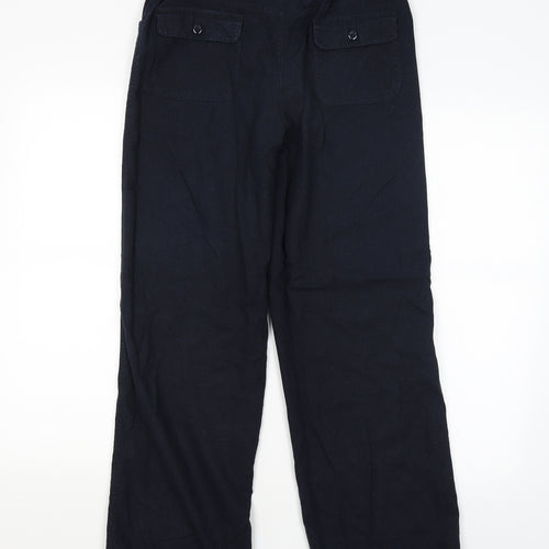 Mia Moda Womens Blue   Chino Trousers Size 12 L28 in
