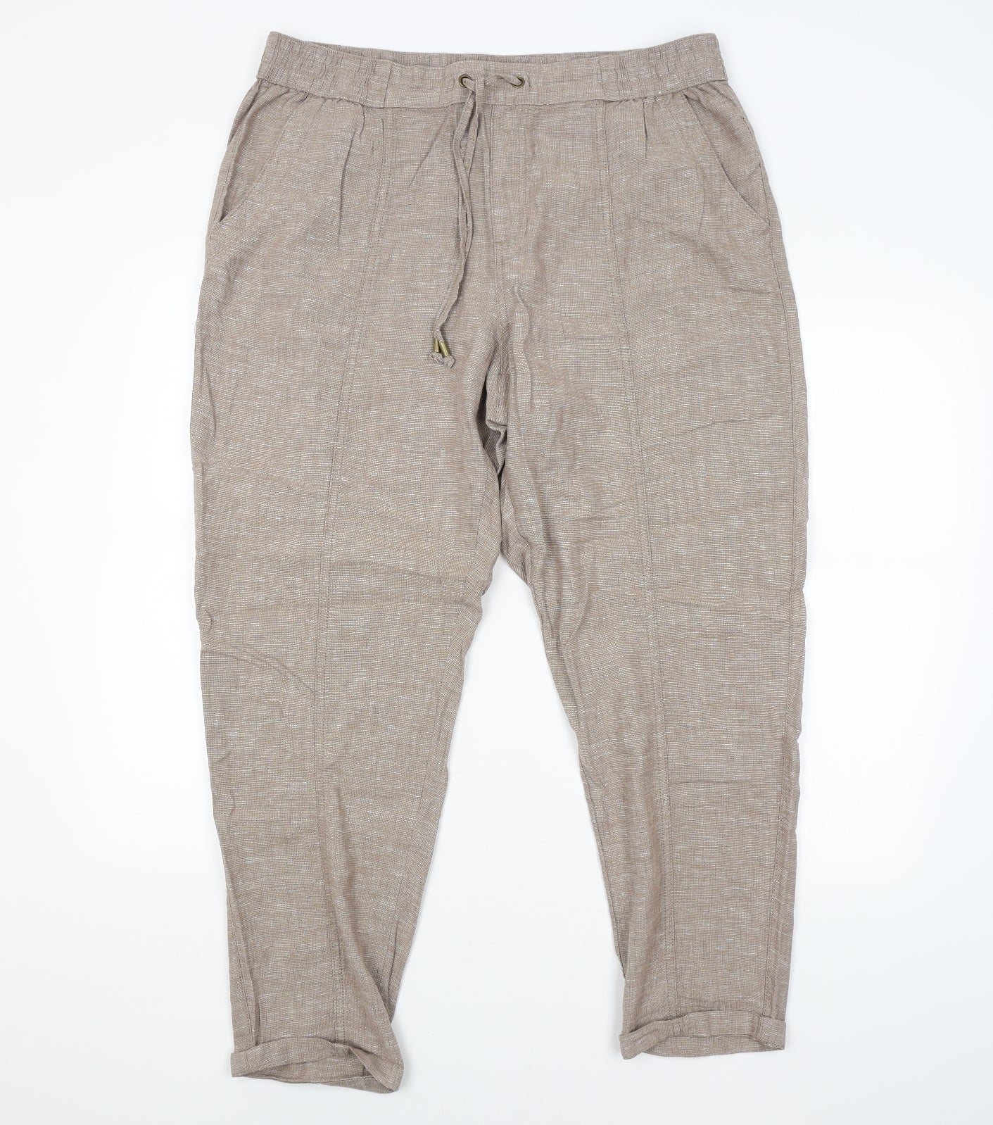 Nutmeg Womens Brown   Bloomer Trousers Size 18 L28 in