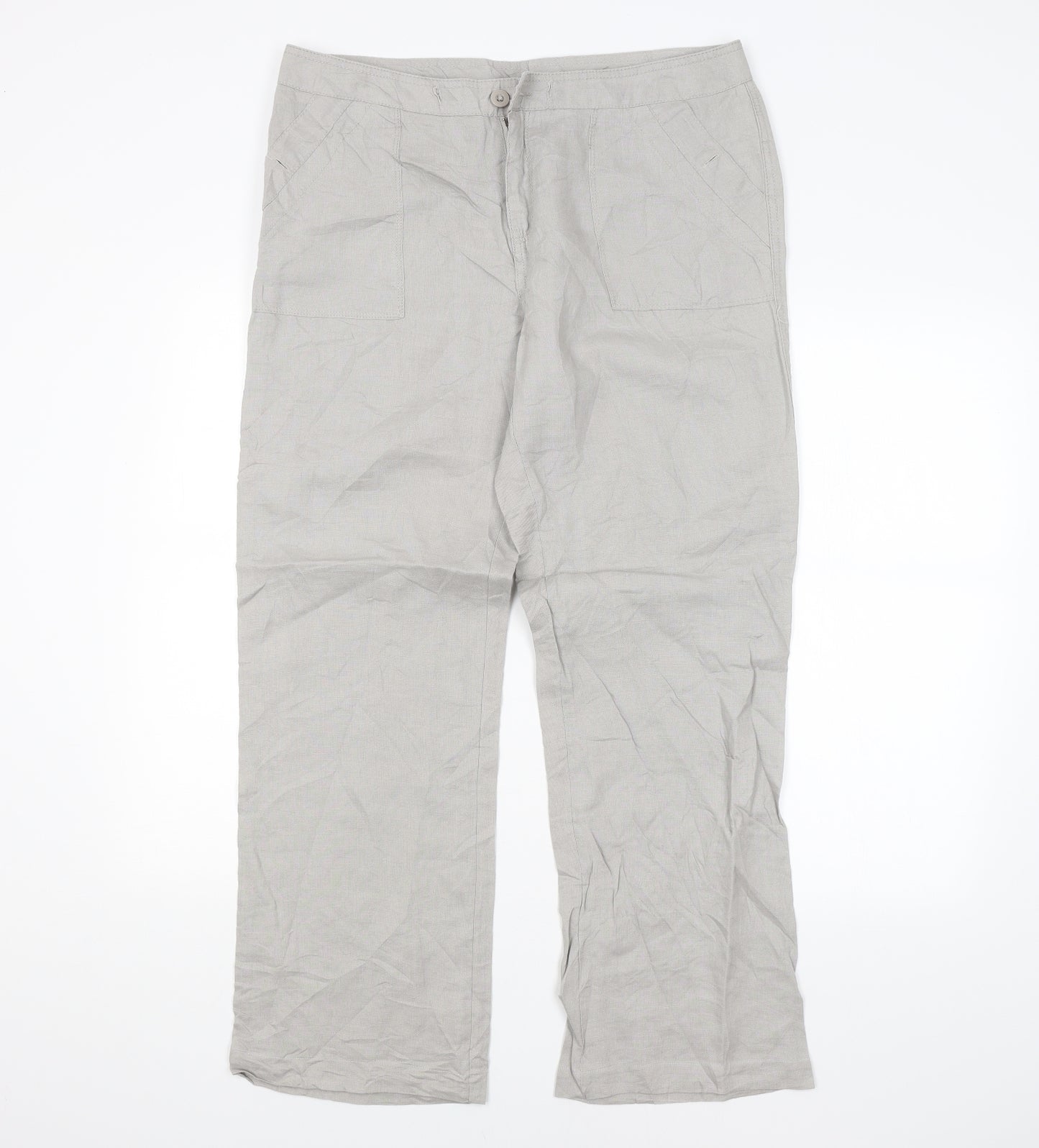 Cynthia Rowley  Womens Grey   Chino Trousers Size 16 L30 in