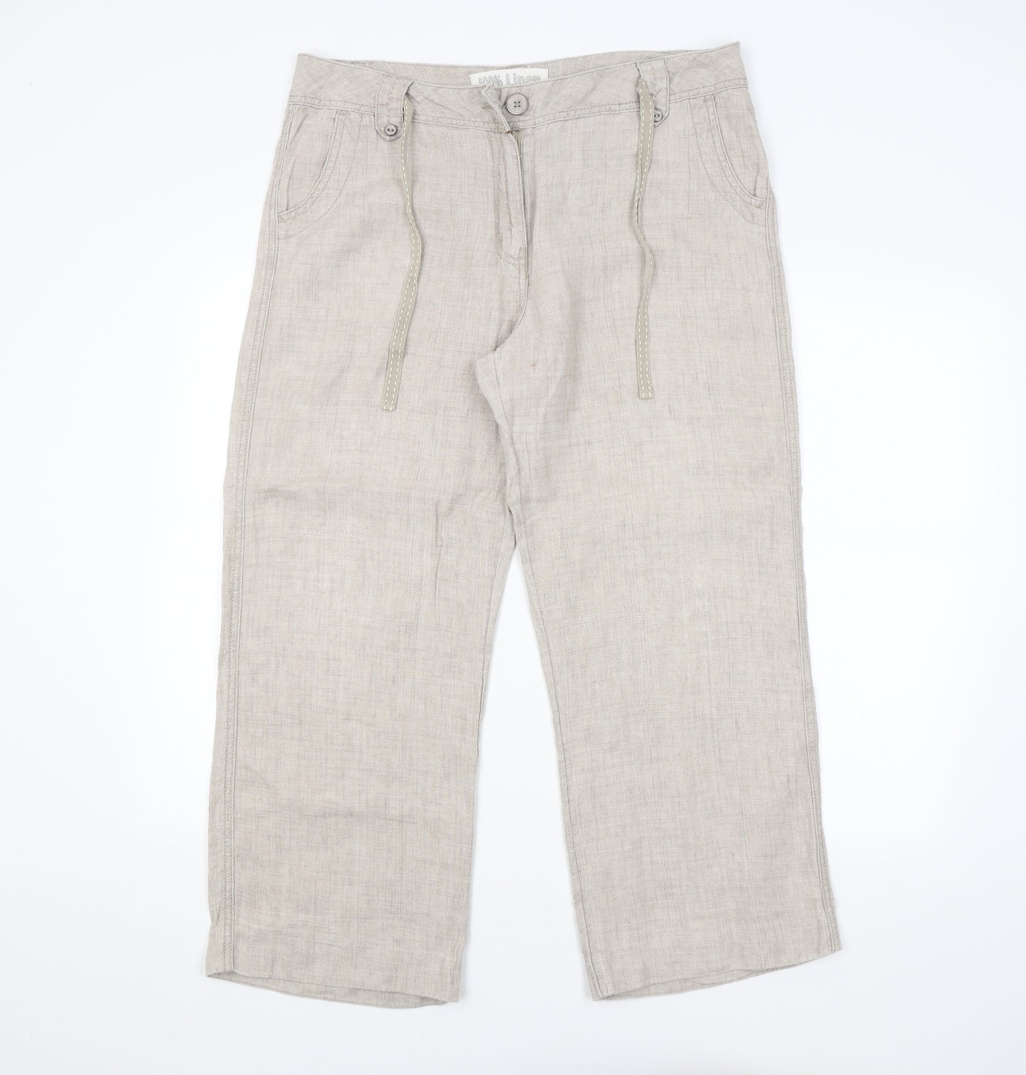 George Womens Beige   Trousers  Size 14 L28 in