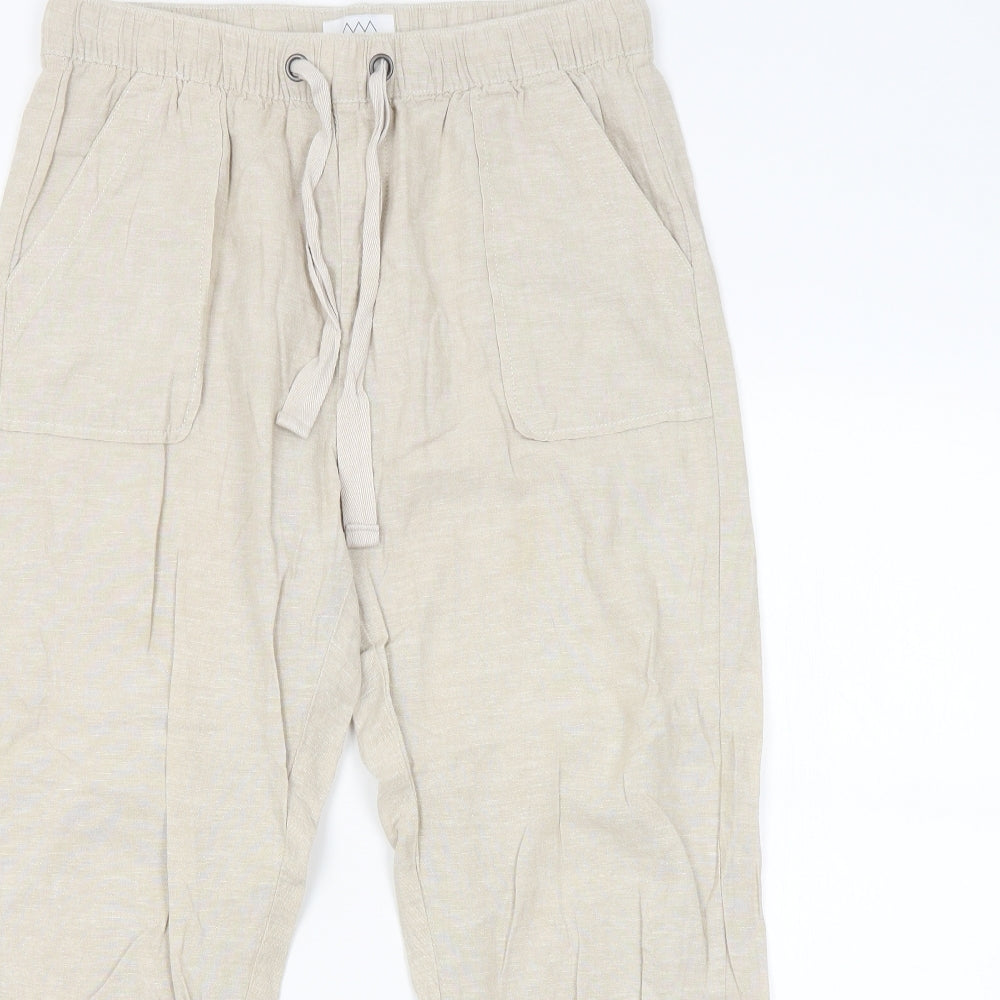 A.M London Womens Beige   Bloomer Trousers Size 12 L28 in