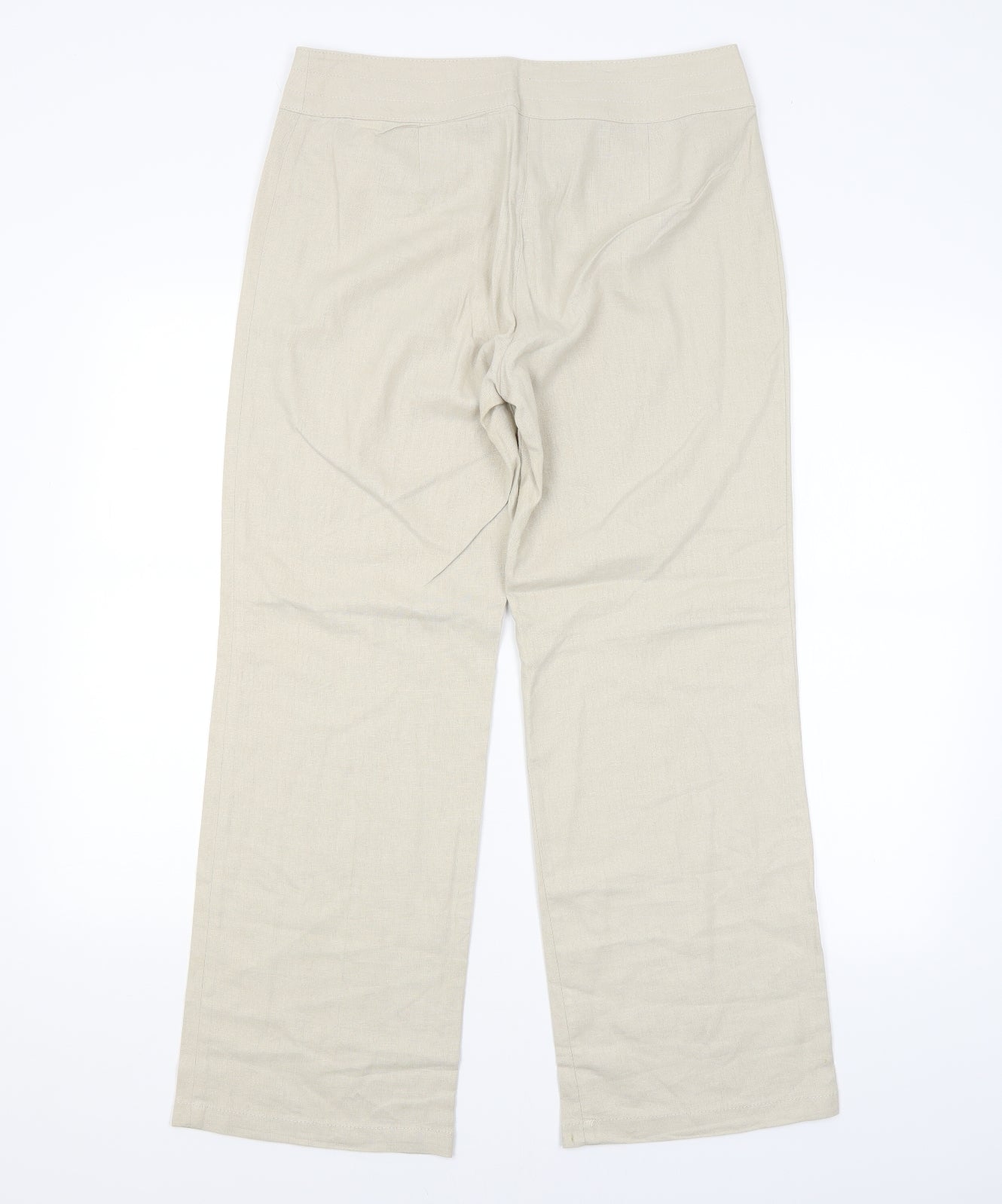 M&S Womens Beige   Trousers  Size 12 L30 in