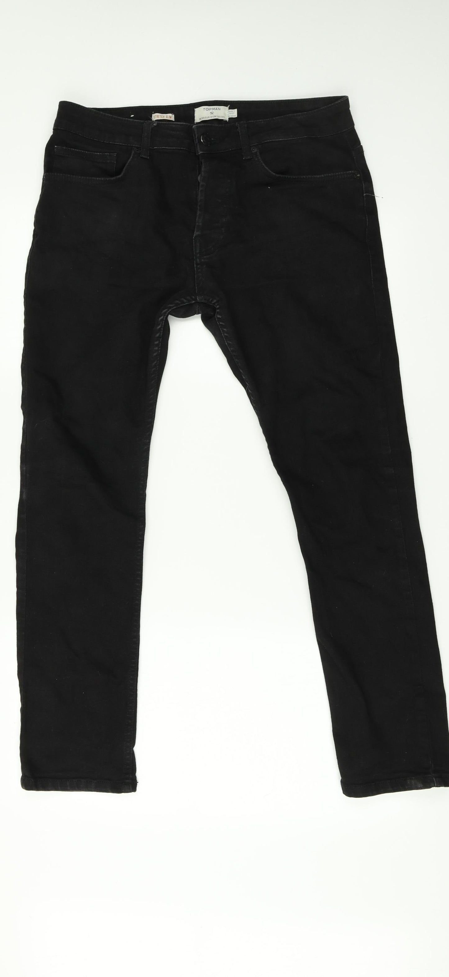 Topman Mens Black   Skinny Jeans Size 32 L29 in