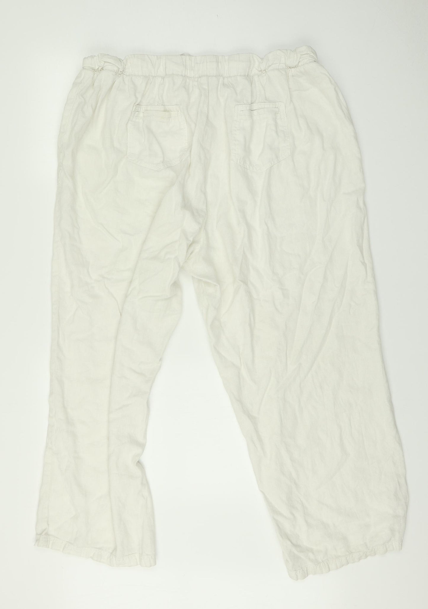 Preworn Womens White   Trousers  Size 20 in L27 in