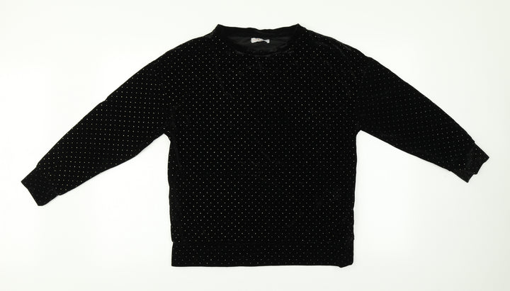 F&F Womens Black Polka Dot  Top Pyjama Top Size 10