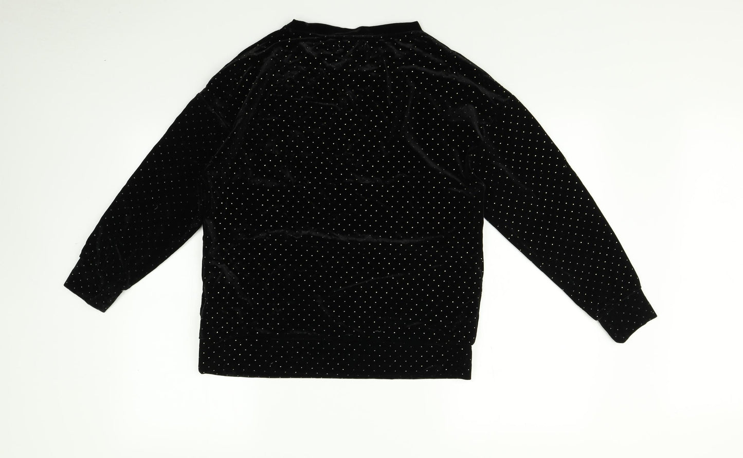 F&F Womens Black Polka Dot  Top Pyjama Top Size 10