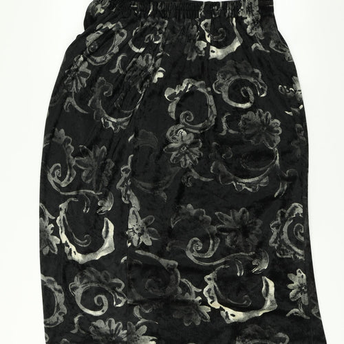 Berkertex Womens Grey Paisley  Pleated Skirt Size 16
