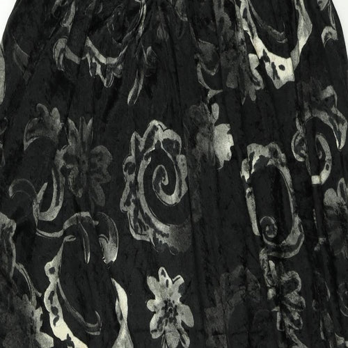 Berkertex Womens Grey Paisley  Pleated Skirt Size 16