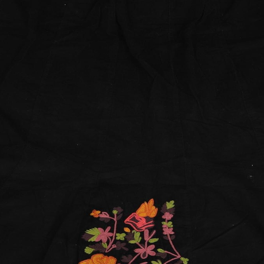 Ann Harvey Womens Black Floral  Maxi Skirt Size 16