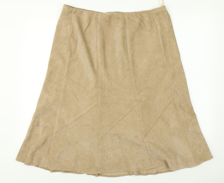 Classic Womens Brown Swing Skirt Size 18