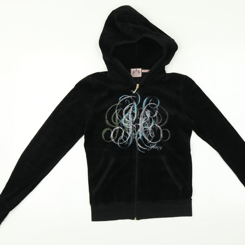 Juicy Couture Womens Black   Full Zip Hoodie Size S