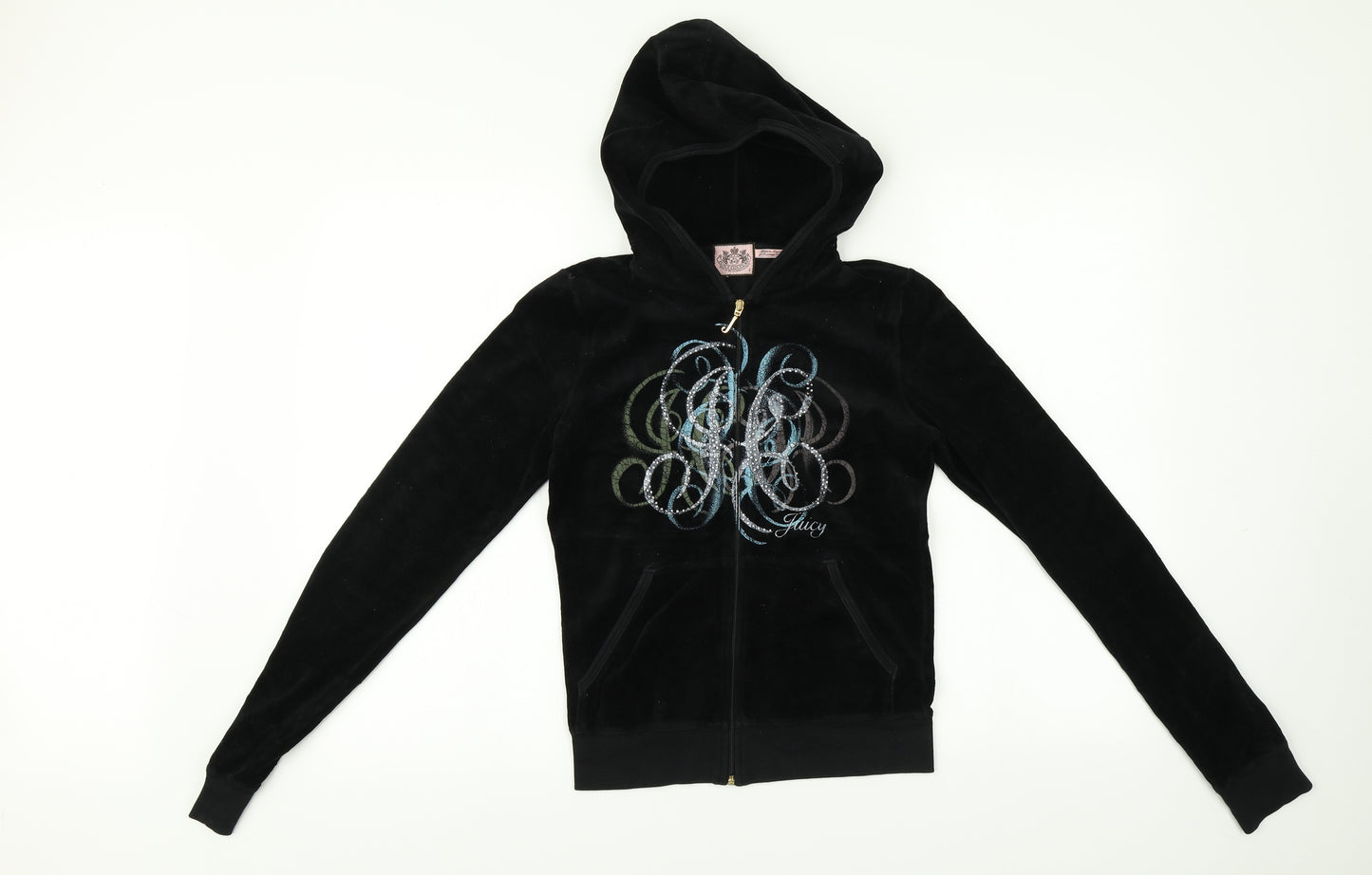 Juicy Couture Womens Black   Full Zip Hoodie Size S