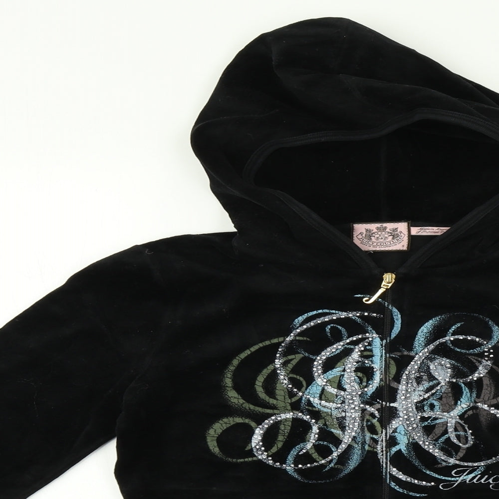 Juicy Couture Womens Black   Full Zip Hoodie Size S