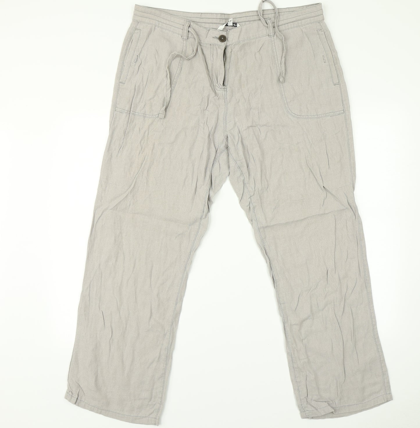 Collection Womens Grey   Trousers  Size 16 L28 in