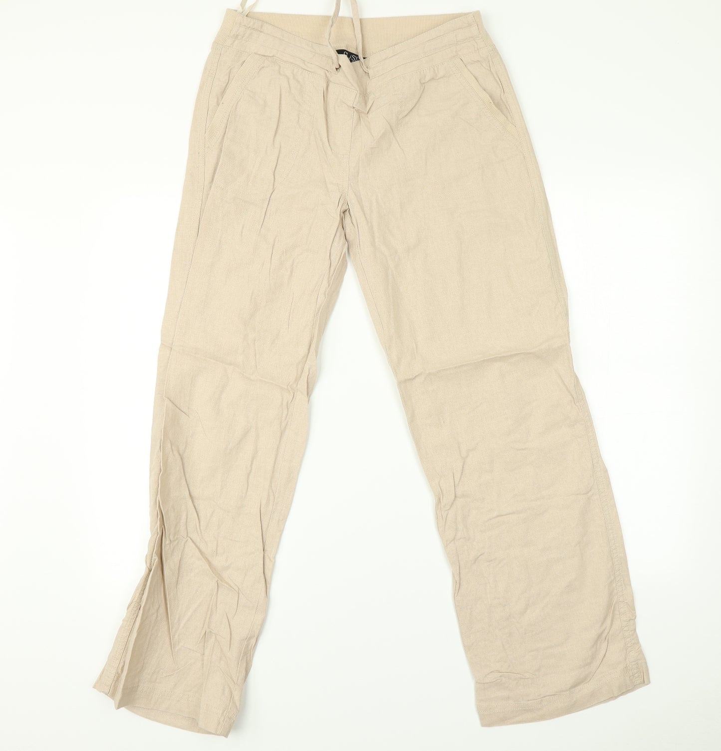 Classic Womens Beige   Trousers  Size 12 L29 in