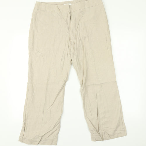 Marks and Spencer Womens Beige   Trousers  Size 14 L25 in