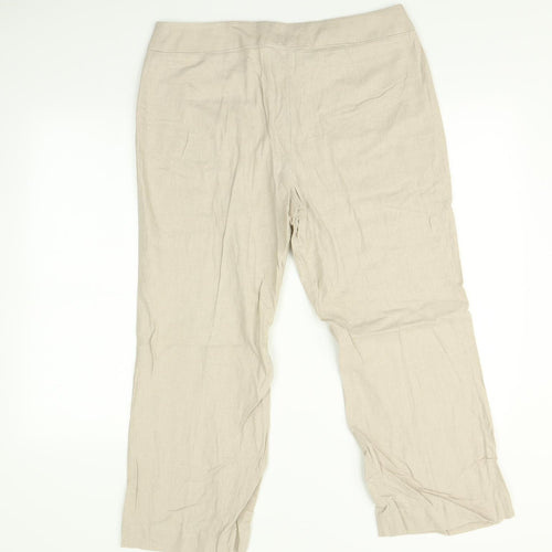 Marks and Spencer Womens Beige   Trousers  Size 14 L25 in