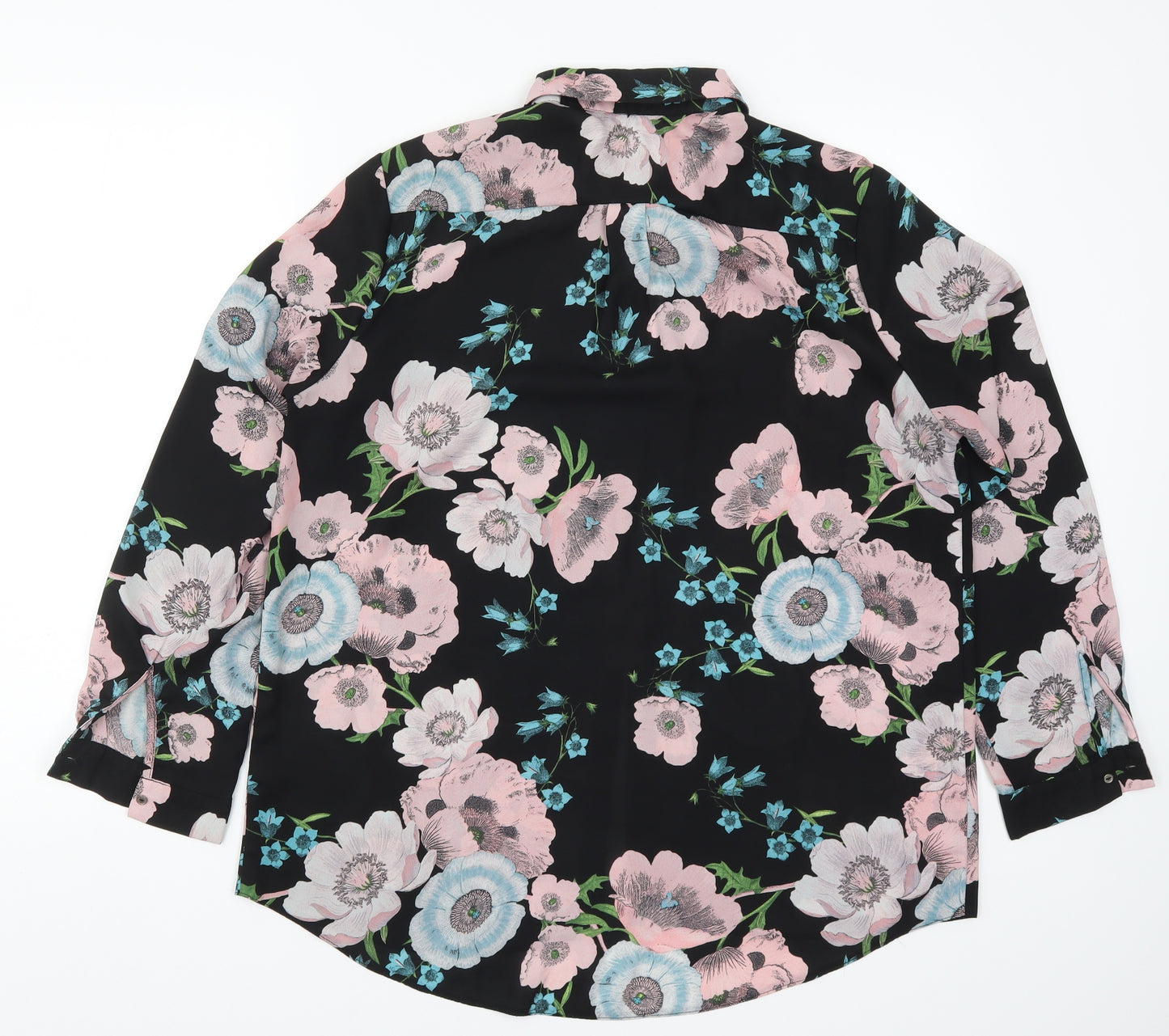 George Womens Multicoloured Floral  Basic Button-Up Size 16