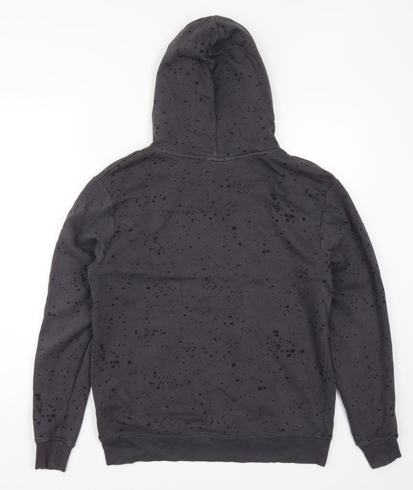 H&M Boys Grey   Pullover Hoodie Size 15 Years  - Splatter Print