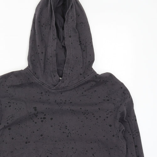 H&M Boys Grey   Pullover Hoodie Size 15 Years  - Splatter Print