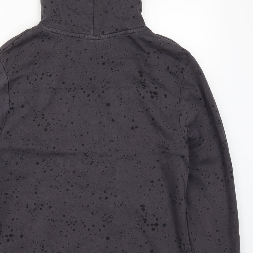 H&M Boys Grey   Pullover Hoodie Size 15 Years  - Splatter Print
