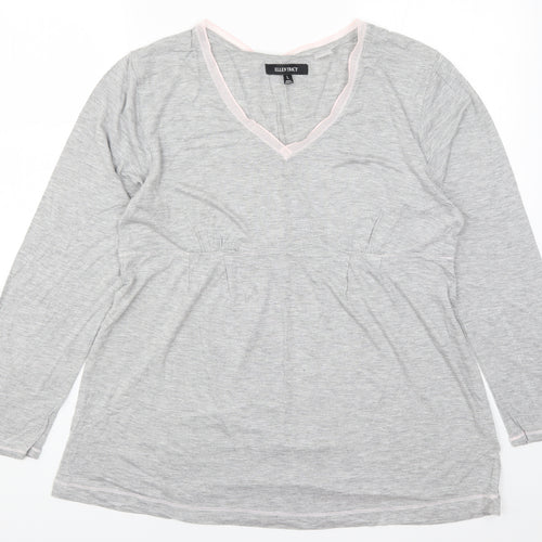 Ellen Tracy Womens Grey   Basic T-Shirt Size L