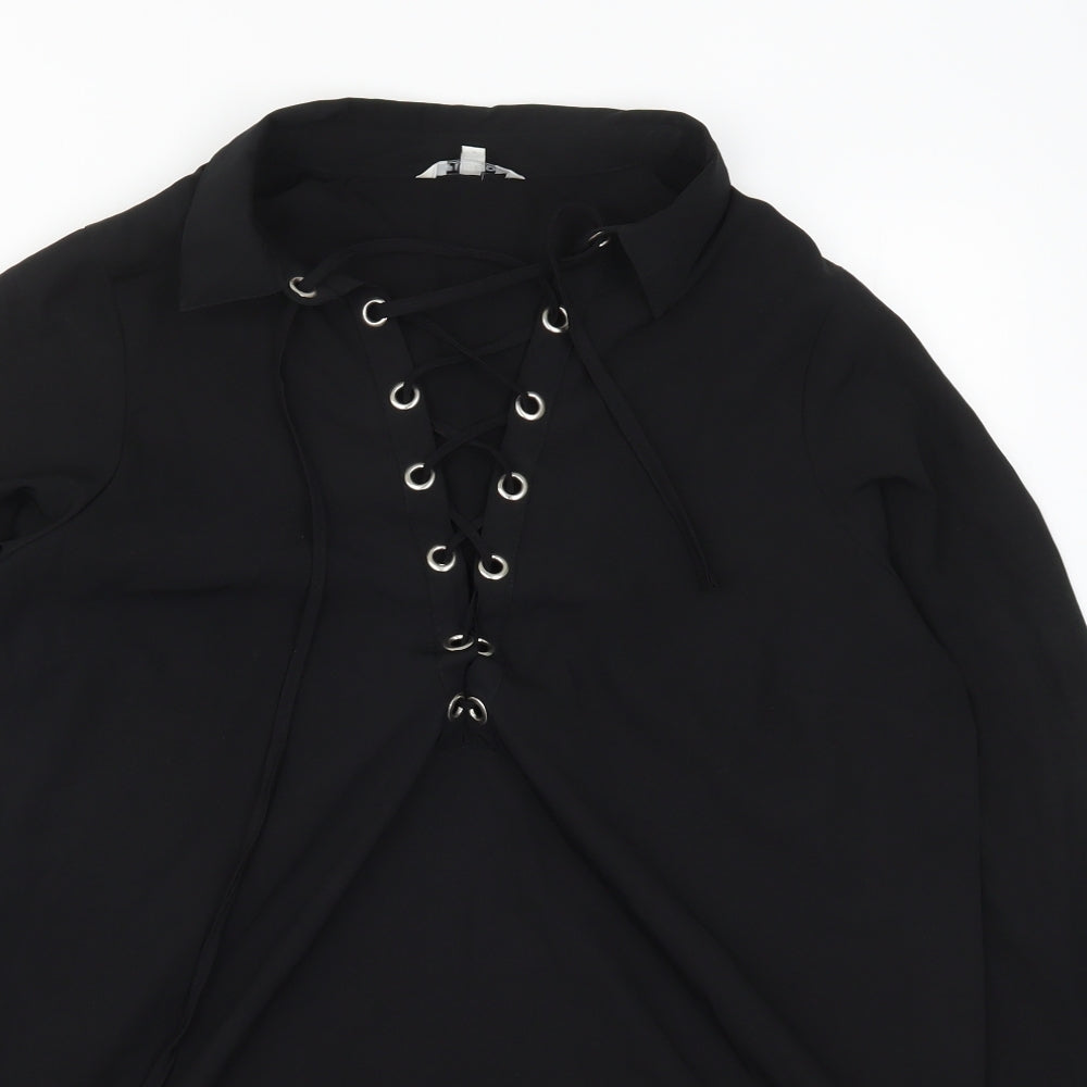 Pep & Co Womens Black   Basic Blouse Size 16
