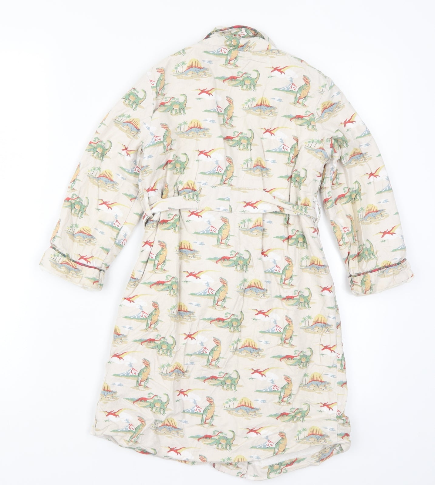 Cath Kidston Boys Beige Solid   Robe Size 3-4 Years  - Dinosaurs