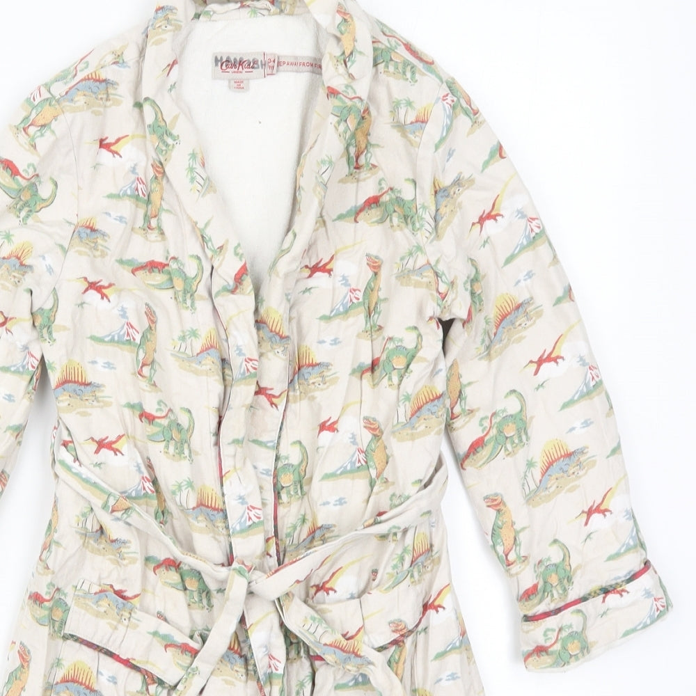 Cath Kidston Boys Beige Solid   Robe Size 3-4 Years  - Dinosaurs
