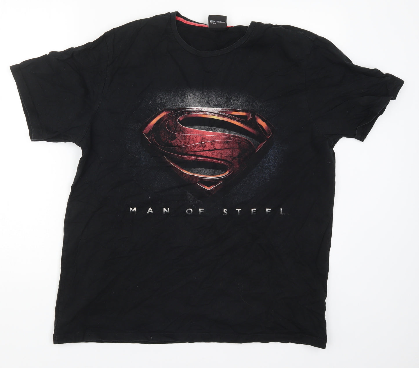 F&F Mens Black    T-Shirt Size XL  - Superman Man of Steel