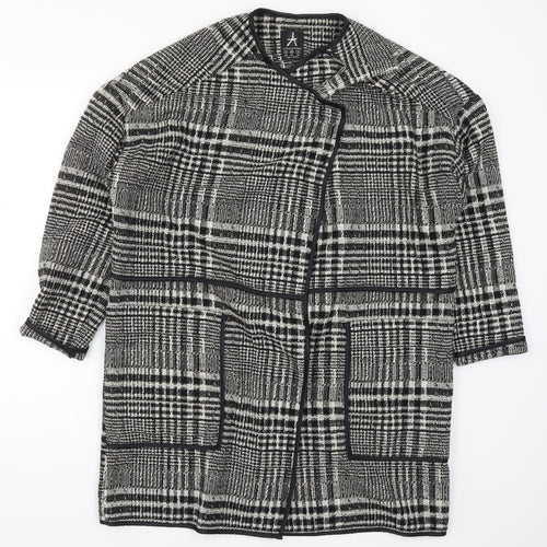 Atmosphere Womens Grey Check  Jacket Coatigan Size 12