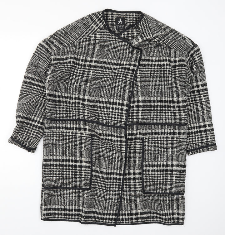 Atmosphere Womens Grey Check  Jacket Coatigan Size 12