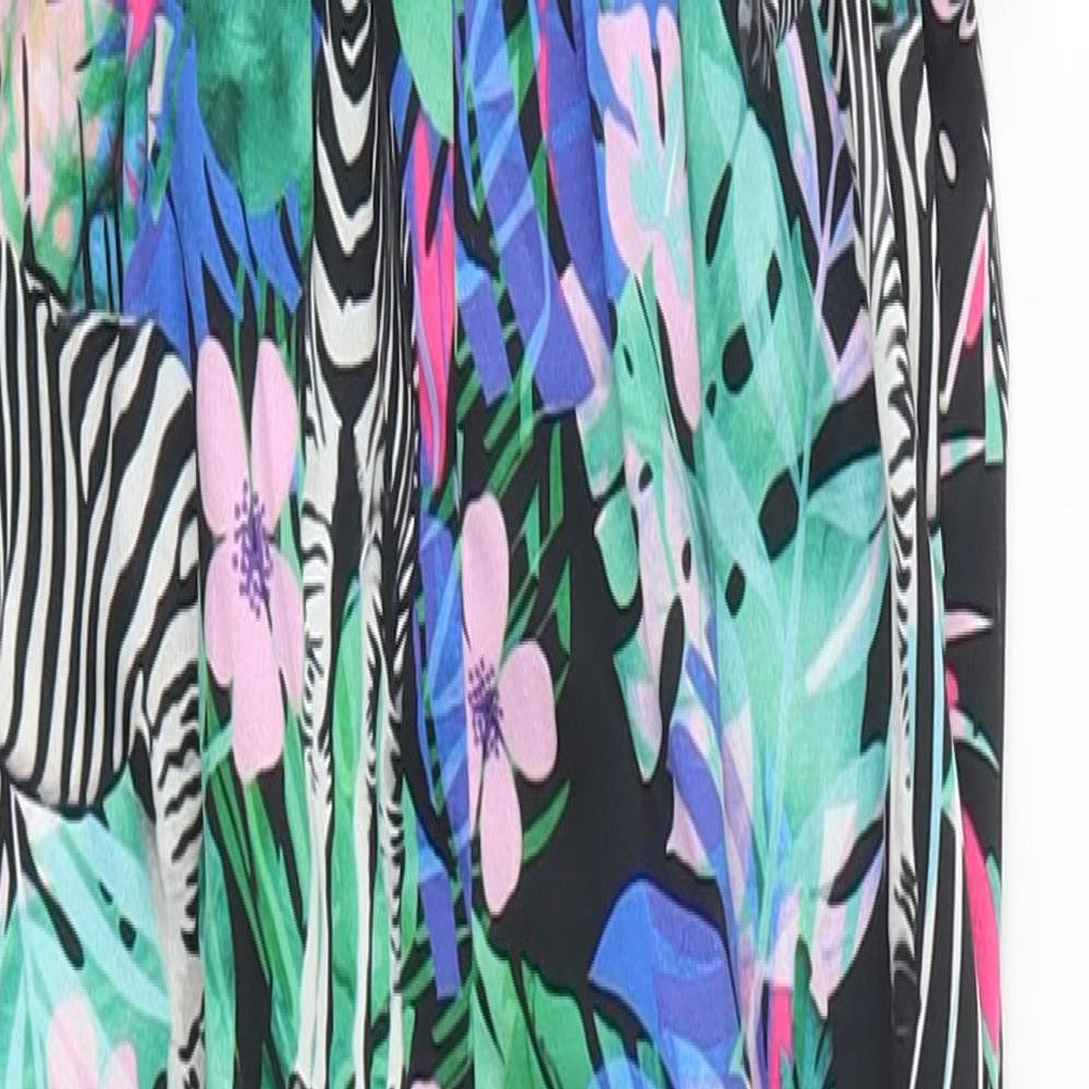 Bluezo Girls Multicoloured Floral Denim Jumpsuit One-Piece Size 9 Years  - Zebra Floral Print Bottoms