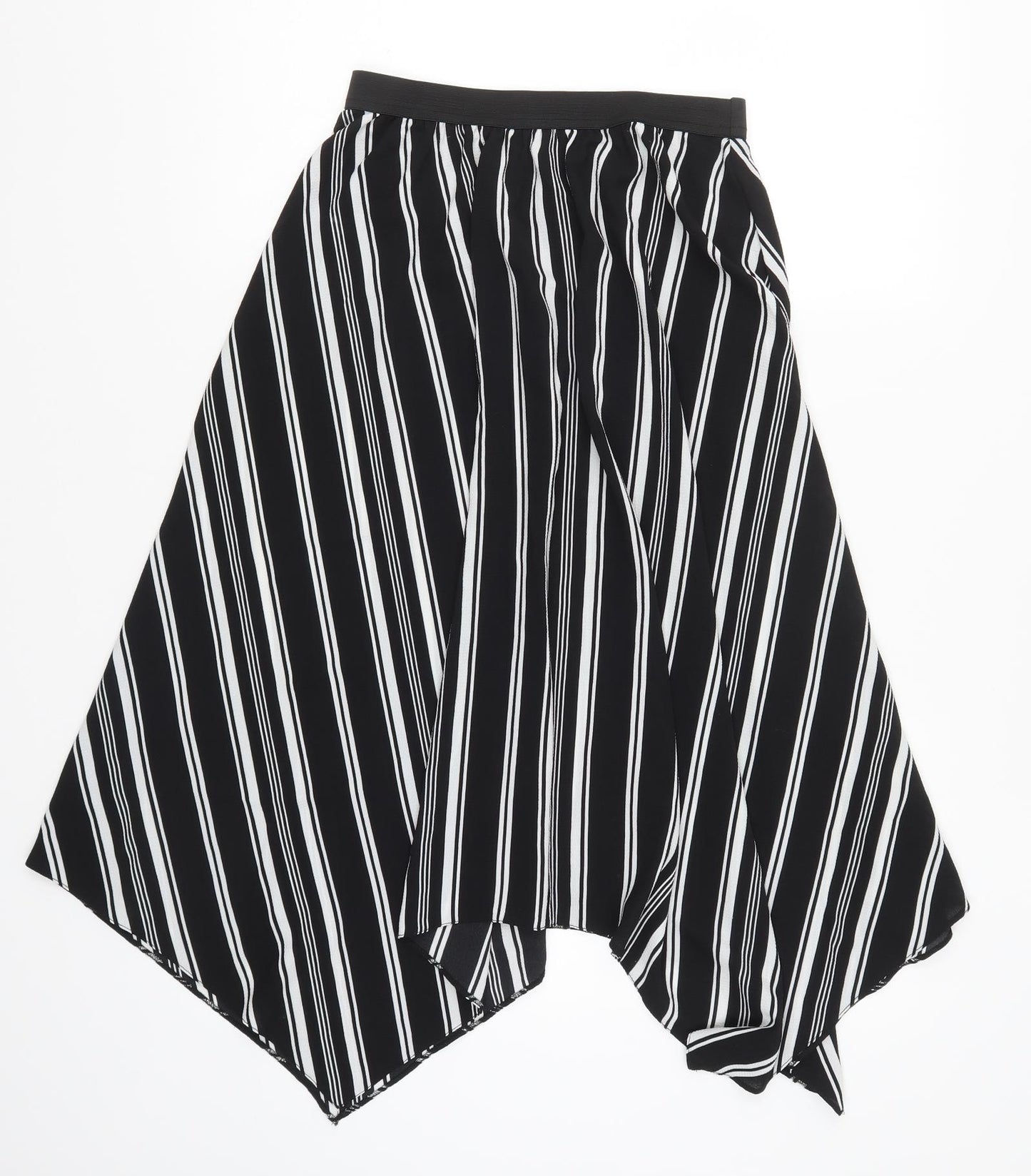 Atmosphere Womens Black Striped  A-Line Skirt Size 10