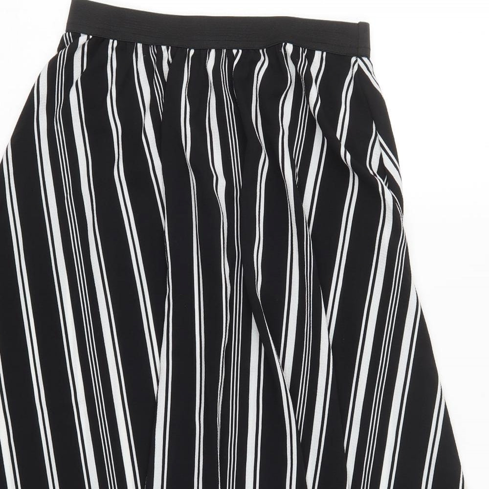 Atmosphere Womens Black Striped  A-Line Skirt Size 10