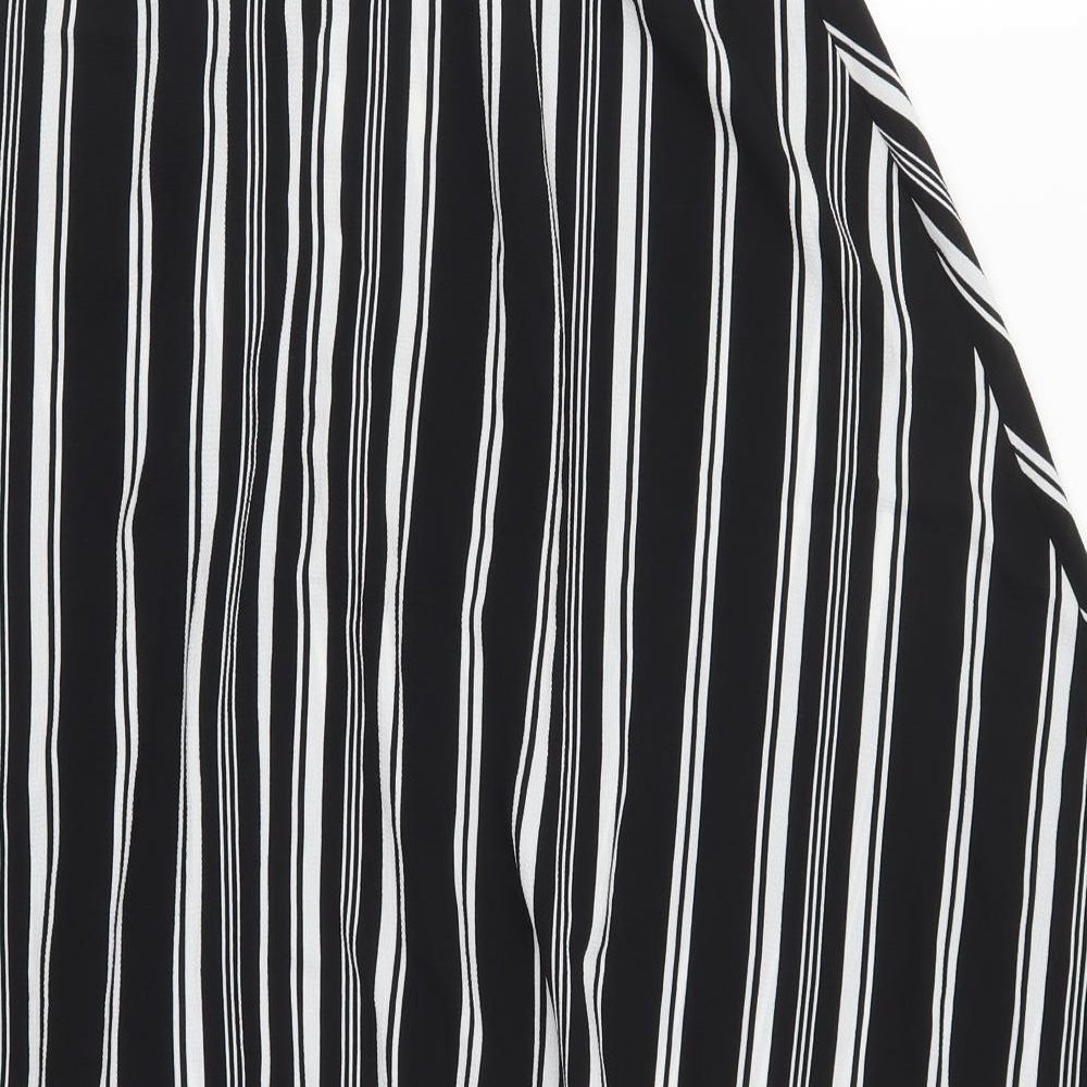 Atmosphere Womens Black Striped  A-Line Skirt Size 10
