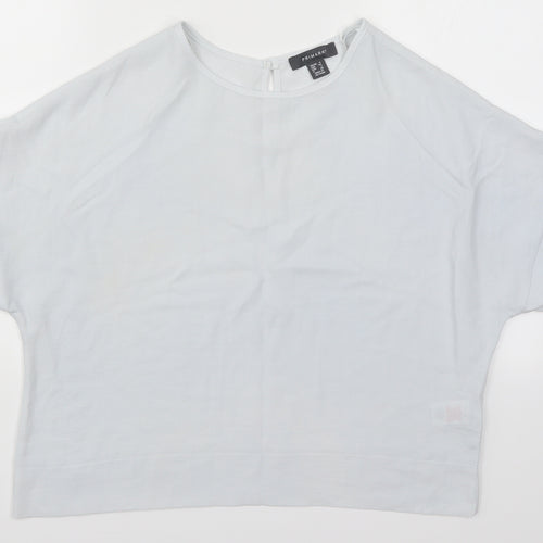 Primark Womens Blue   Basic Blouse Size 6  - Light Blue